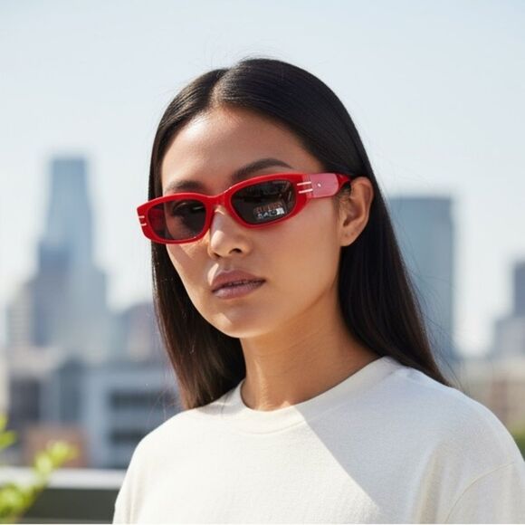 GUESS NWT Vibrant Red Sunglasses - Picture 14 of 14